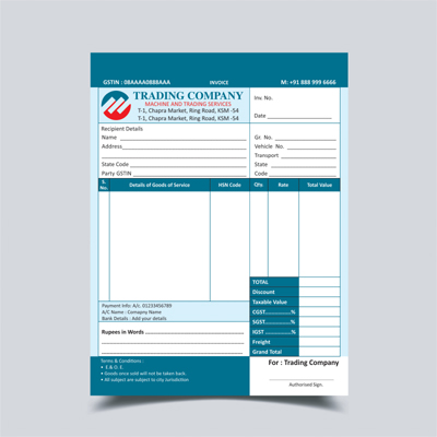 Triplicate NCR Bill Book