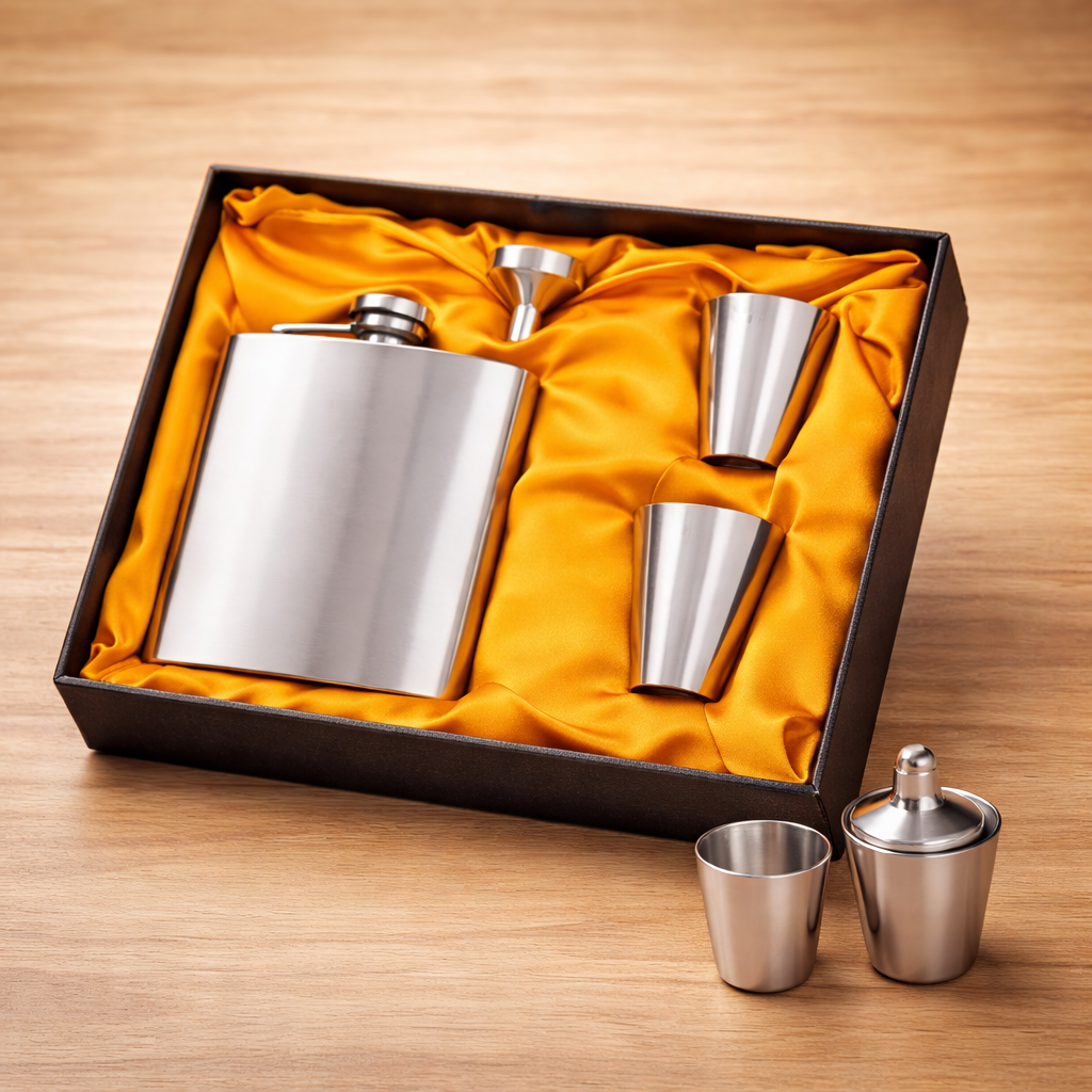 Premium Hip Flask Gift Box Set