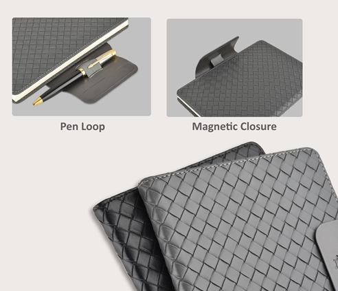 Premium Leather Notebook with Magnetic Closure